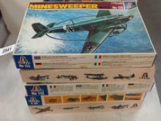 5 boxed italeri aeroplane model kits 1:72 scale believed to be complete