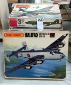 7 boxed Matchbox aeroplane model kits 1:72 scale believed to be complete