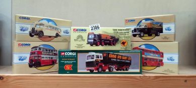 6 boxed Corgi classics including Stobart & Daimler Fleetline etc ( 98454, 20901, 23101, 97857, 97826