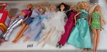 7 Barbie dolls including ballerina