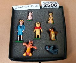 A quantity of rare unicorn minatures Circa 1987-1995 painted white metal figures, Winnie the Pooh