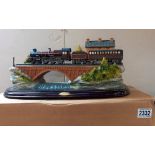 A large Juliana collection steam train diarama no certificate with box & liner (slight A/F signal