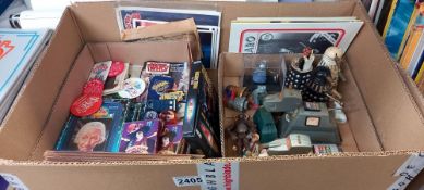 A good lot of mixed Doctor Who collectables including figures, daleks, playing cards, fridge magnets