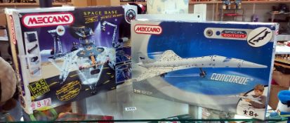 A boxed Meccano special edition Concorde & space base sets (completeness unknown)