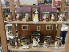 11 Boxed Royal Doulton Snow White & The Seven Dwarfs collection models
