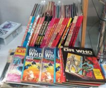 A quantity of early Doctor Who annuals including 1970's & 80's etc John Pertwee etc