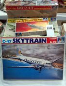6 boxed Italleri aeroplane model kits 1:72 scale believed to be complete