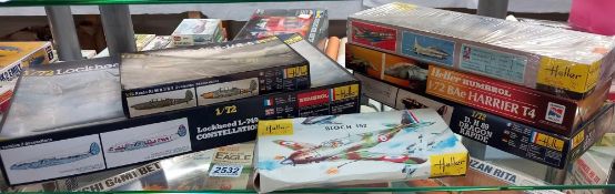 6 boxed Heller aeroplane model kits 1:72 scale believed to be complete
