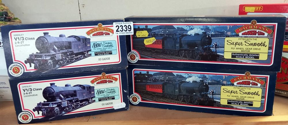 4 boxed Bachmann branch line super smooth locomotives including 31-852A, 31-602, 31-852 & 31-604