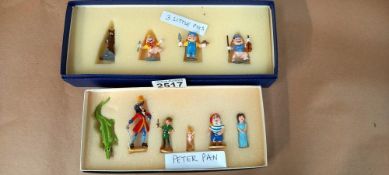 10 rare unicorn metal miniatures circa 1987 – 1995 inc 6 Peter Pan figures & 4 from ‘3 Little pigs’