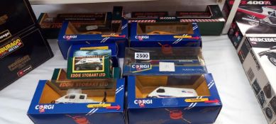 A quantity of boxed Corgi including Eddie Stobart Ford transits