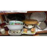 A quantity of kitchenalia & 3 candles