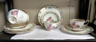 An imperial bone china trio (6 trios)