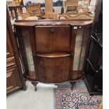 Dark wood display unit / writing desk.