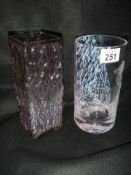Two good quality glass vases.