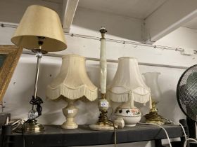 6 Assorted lamps