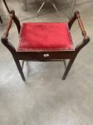 Small vintage style telephone seat with velour top