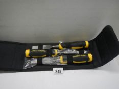 A set of three new Workzone chisels in case.