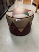 Small round foot pouffe