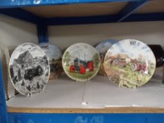 A quantity of vintage tractor plates