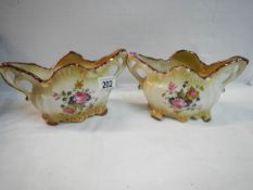A good pair of Staffordshire posy bowls in good condition.