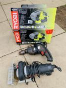 Ryobi 600W planer, Freud JE100A. Planer missing bag) Pro use electric drill Tested and working
