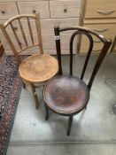 Two old bar style chairs
