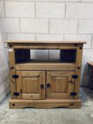 Pine TV unit double doors width 33 inches x height 31" approx