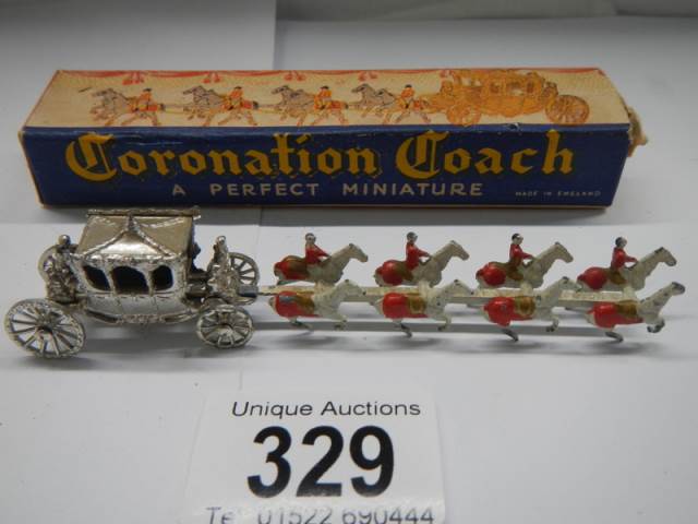 A boxed miniature coronation coach, in good condition. - Image 2 of 3