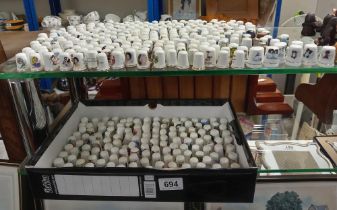 A large collection of thimbles. Approximately 400