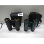 Two good cased binoculars - 10 x 25 DCF field and 5.5.