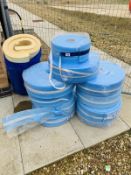 A quantity of 25 metre edge insulation rolls & A large roll of foam