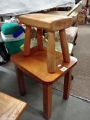 A modern milking stool & Small table