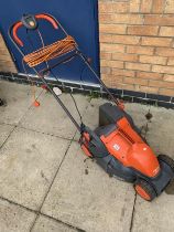 Flymo Pac & Mow. Electric Lawn Mower. Tested & working. No collection box