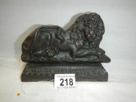 An early cast iron lion doorstop.