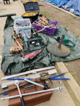 Large lot of rusty tools ect for scrap