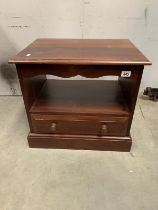 Small dark wood TV unit