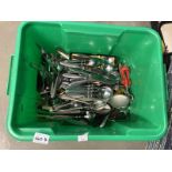 Large selection of cutlery mostly stainless steel, some plated 1x box