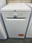 Hotpoint small slim dishwasher, height 33 inches x width 17.5 inches