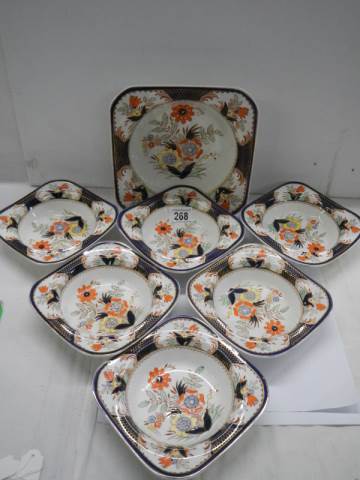 A Woods Burslem Grafton pattern fruit set.