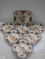 A Woods Burslem Grafton pattern fruit set.