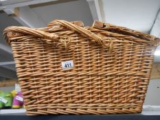 A good vintage double lidded picnic basket.