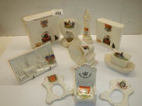 Ten pieces of crested china.