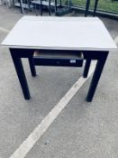 1970's Style kitchen table with fold up leaf and drawer
