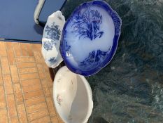 3 vintage wash bowls