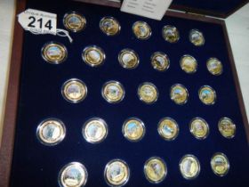 A cased set of capitols of the EU collector's coins.