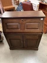 Small dark wood vintage desk