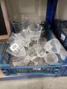 A quantity of crystal glasses
