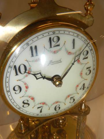 A good quality anniversary clock under glass dome. - Image 3 of 4