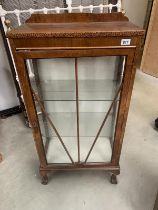 Small glass fronted cabinet A/F